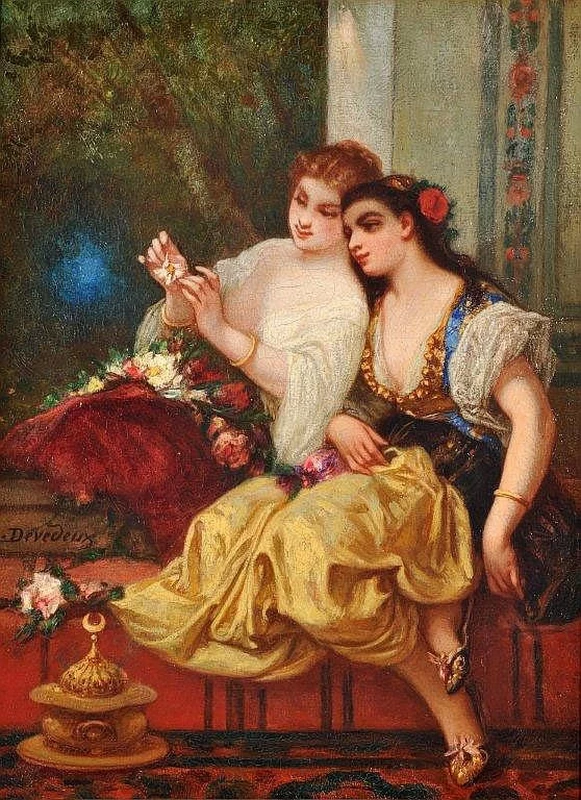 Donne orientali con narghilè 2